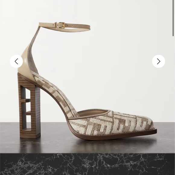 NEW in box. Fendi FF logo jacquard sandal heels - Picture 3 of 16